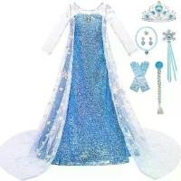 ราคา ชุดเดรสเอลซ่า Frozen สำหรับเด็กผู้หญิง ชุดเจ้าหญิงเอลซ่า ชุดเอลซ่า (1733731071284250114)