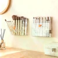 ราคา Wall-mounted Makeup Organizers, 16-Slot Eyeliner Lip Liner Organizer Holder, Makeup Organizer for Brush, Makeup Pencils, Concealer Pencil Display Case for Vanity Bathroom (Transparent White) (17347005