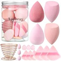 ราคา 17PCS Makeup Sponge Set with 6PCS Powder Puff, 3PCS Mini Makeup Sponges, 3PCS Foundation Mini Make Up Sponge Puff and 1PCS Make Up Sponges Holder (Pink) (1734700533369570428)