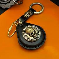 ราคา เคสกุญแจรถจักรยานยนต์ Harley หนังแท้ สไตล์วินเทจ โลโก้ทองแดง X48 883 Fat พวงกุญแจอัจฉริยะ ฝาครอบกุญแจหนัง (1732888807535117799)