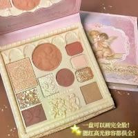 ราคา 2025 Embossed Angel Eyeshadow Blush Highlighter All-in-One Palette Live Broadcast Jinhua City Makeup Multifunctional All-in-One Eyeshadow Palette (1733881364080133151)