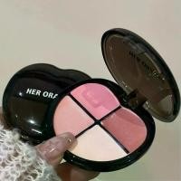 ราคา คุณภาพ 100% + จัดส่งฟรี + ชำระเงินปลายทาง มีให้เลือก 4 สี: Peach Cream Blush Highlighter Makeup Brighten Palette ทินต์แก้มให้ความชุ่มชื้น โทนเนื้อเบจ/นู๊ด/ชมพู Rouge Love Shape Blush (1734003587477112