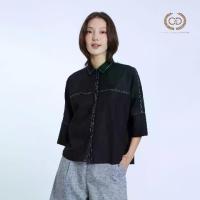 ราคา C&D Woman's shirt Linen Fusion เสื้อเชิ้ตผู้หญิง ปกเชิ้ต แขนยาว สีดำ C9ZNBL (1733631513815778608)