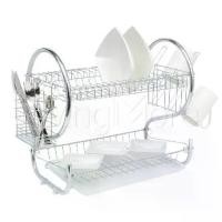 ราคา InnHome ที่คว่ำจานสแตนเลส 2 ชั้น S shape 40*37*25 CM พร้อมที่คว่ำแก้ว 6 ใบ ชั้นวางจาน Dish Rack (1734464528421061680)