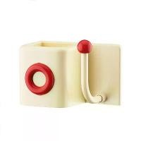 ราคา ราวแขวนในห้องน้ำที่ติดตั้งติดผนัง ไม่ต้องเจาะรู มีตะขอหนีบผม ตะกร้าแขวนเสื้อผ้าในห้องน้ำ แปรงผม อุปกรณ์จัดแต่งทรงผม กล่องเก็บของ และภาชนะพลาสติกแบบหลายช่องสำหรับใส่แปรงสีฟัน (1734256180218463239)