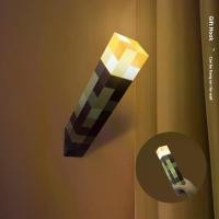 ราคา Minecraft MC Pixel Flashlight Minecraft Game Round Wall Rechargeable LED Minecraft Four-Color Changing Lights Rock Flashlight Gundam Unicorn Domino Big Box Mini Car Big Man Can D (1733489813339080515)