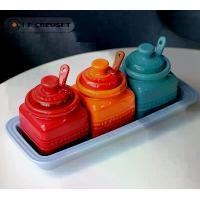 ราคา French LE CREUSET ceramic seasoning jar set with spoon (1734470567447856334)