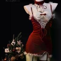 ราคา Sweet and Spicy Christmas Sexy Lingerie Sexy Hot Girl Lace Cute Bunny Girl Maid Temptation One-piece Suit Hip Wrap (1733547027267487169)