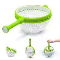 ราคา New Salad Spinner Salad Rotating Salad Spinner Kitchen Vegetables Cleaning Device Centrifugal Water Draining Basket (1734124681522284022)