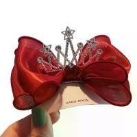 ราคา Princess Crown Elsa Frozen Bow Children's Hair Clip Cute Crown Top Clip Hairpin Hair Accessory (1733596308485932872)