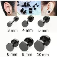 ราคา Earrings, Ear Studs, Jewelry, Men's Earrings, Black Gothic Barbell Earring, Fashion Round Plain Men Stud Earring Jewelry - One Piece (1733193533653026442)