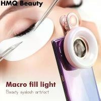 ราคา 15X Macro Lens HD Photography Fill Light for Eyelash Extensions makeup Phone Selfie Lamp LED Universal Ring Flash Clip Light (1733566699655562657)