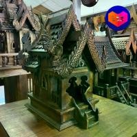 ราคา [พร้อมส่ง] ศาลพระภูมิบ้าน ศาลตายายแบบไม้ ไม้สักแท้ ขนาดสูง 41x31x25 cm. ศาลไม้เรือนไทย ศาลเจ้าที ลายพญานาค ศาลไม้สักแกะสลัก Spirit House Wooden Carved NAGA (1733486447811724636)