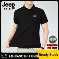 ราคา เสื้อโปโลแขนสั้นปักลาย JEEP SPIRIT สำหรับผู้ชาย เสื้อโปโลลำลองฤดูร้อน (1733245829726045640)