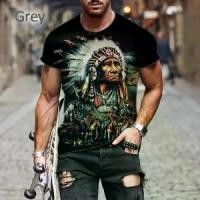ราคา Selling! Latest Indian Chief Print T-shirt Native American Tribal Spirit 3D Printing T-shirt Men's Casual Fashion Top (1734472199035914015)