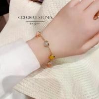 ราคา สร้อยข้อมือลูกปัดนำโชค ดีไซน์ผิดปกติ ของขวัญนำโชค นำโชคดี เหมาะสำหรับให้เพื่อนESCOBAL กําไลเงินแท้ Colorful Stones กำไลพลอย สร้อยข้อมือเงิน925 กําไลข้อมือเงินสวยๆ วาเลนไทน์ (1734686983038141934)