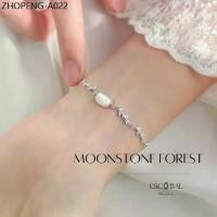 ราคา ESCOBAL กําไลนําโชค MOONSTONE FOREST กําไลสายมู สร้อยข้อมือเงินแท้ สร้อยข้อมือหินโมรา วาเลนไทน์ (1734128579712222601)