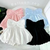 ราคา บล็อกบัสเตอร์ Balloon top เกาะอกบอลลูน ผ้าcotton สีพาสเทล JILALIN.BKK (1734652828048786944)