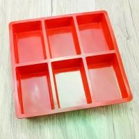 ราคา แม่พิมพ์ซิลิโคนสี่เหลี่ยม 6 ช่องสำหรับทำสบู่ DIY แม่พิมพ์เค้ก แม่พิมพ์อบขนมปัง ช็อกโกแลต และบิสกิต (1734544376829347321)