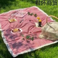 ราคา เสื่อปูพื้นกลางแจ้งสำหรับฤดูใบไม้ผลิ ลายลูกไม้สี่เหลี่ยมสีแดง หนา กันเปียก พกพาสะดวก เหมาะสำหรับการตั้งแคมป์ การถ่ายภาพ และการใช้งานริมชายหาด (1734559167952028974)