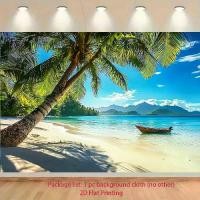 ราคา ฉากหลังฉากชายหาดเขตร้อน 1 ชิ้น - พิมพ์ UV ต้นมะพร้าวและวิวทะเลพร้อมน้ำสีฟ้า ทรายขาว และต้นปาล์ม - ผ้าโพลีเอสเตอร์ทนทานสำหรับงานปาร์ตี้ในร่ม/กลางแจ้ง การถ่ายภาพ งานอีเวนต์ - ง่ายต่อการแขวน ไม (17341105