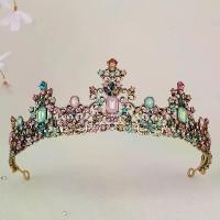 ราคา Colorful Gemstone Alloy Crown Hairband Headband Party Favor Decorations Princess Tiara Wedding Birthday Cosplay Costumes Hair Accessories (1734656305626514698)