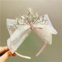 ราคา Crown Headband for Children Girls Baby First Birthday Infant Hair Accessories Little Girl Headband Princess Veil (1734188322797290575)