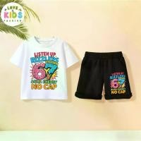 ราคา ชุดเด็กชาย 2 ชิ้น เสื้อยืดกางเกงขาสั้น ลาย 67 Rizzlers โดนัท ตัวเลข 6 โดนัท ตัวเลข 7 ไอศกรีม Listen Up Rizzlers Aura Energy No Cap สไตล์เท่ห์ วันเกิดครั้งที่ 7 สบายๆ ประจำวัน#KidsSet ไซส์100-150 COD (