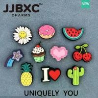 ราคา JJBXC ตัวติดรองเท้า charm รูปหัวใจสีชมพู โดนัท และแตงโม สไตล์หวานน่ารัก สีสดใส DIY อุปกรณ์ตกแต่งรองเท้า (1734506454973318978)