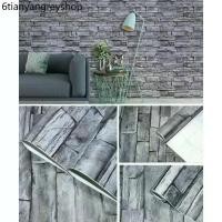 ราคา Wallpaper ลายอิฐสีเทา 3D วอลเปเปอร์สติ้กเกอร์ ติดผนัง โมเดิร์น (1734703792348693727)