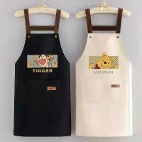 ราคา Canvas apron for kitchen, household, food, women's workwear modern fashion Waist apron, oil proof, cooking, waterproof printed apron. (1734152665531778412)