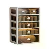 ราคา Drawer Type 3-in-1 Underwear Organizer Box, Multi-compartment Socks & Undergarments Storage Case, Household Wardrobe Drawer Divider for Bras Panties & Intimate Apparel, Space-sav (1734386942199105353)