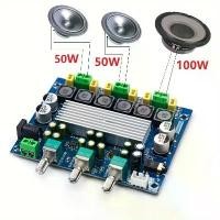 ราคา 1pc TPA3116D2 Digital Class D Amplifier Board 2.1 Channel, 2*50W + 100W High Power Audio Amplifier Board, Wide Voltage 8-24V, Reverse Polarity Protection, Impact Resistant, Short (1733091255646651878)