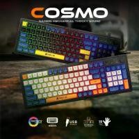 ราคา [ส่งฟรี] Neolution E-Sport COSMO ไฟRGB Gaming Keyboard Rubber Dome Switch คีย์บอร์ดเกมมิ่ง 101คีย์ เสียบสายAnti-Ghosting (1734407963510605170)