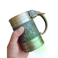 ราคา แก้วเบียร์ลายช้างป่า Thai Pewter Beer Mug Elephant Pattern 5" #แก้ว #แก้วเบียร์ #แก้วลายช้าง #แก้วเบียร์ลายช้าง #ของสะสม (1733929360788915482)