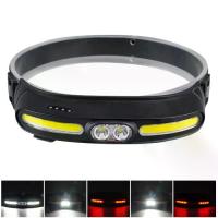 ราคา ไฟฉายคาดศีรษะ LED ความสว่างสูงมาก ไฟฉายคาดศีรษะ COB ชาร์จผ่าน USB (1734432198059591526)
