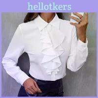 ราคา Womens Long Sleeve Blouse With Printed Pattern And Elegant Style For Work (1734624779018535954)