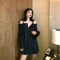 ราคา Plus Size 150kg Off-Shoulder Blouse for Women, Plus Size Hepburn Style Little Black Dress, Slimming Dress 200 (1734258268030469712)