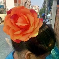 ราคา Flower Hair Clips (Send 10 Pieces) Rose Flower, Large Rose Hair Clips (Rose Diameter 14 cm) Hibiscus Flowers, Artificial Flowers, Wholesale Flowers (1734631336687535894)