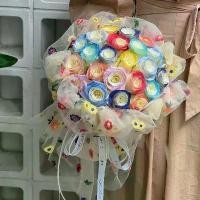 ราคา Rainbow Candy Rose Bouquet Dopamine Bouquet Artificial Flowers Birthday Gift for Girlfriend Best Friend Graduation (1733849202063476606)