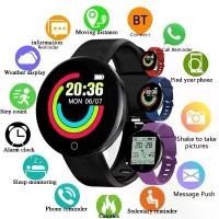 ราคา สมาร์ทวอทช์ ตรวจสอบแคลอรี่ แจ้งเตือนข้อความ ติดตามฟิตเนส ตรวจสอบอัตราการเต้นของหัวใจ โหมดกีฬา สมาร์ทวอทช์ เครื่องวัดอัตราการเต้นของหัวใจ นาฬิกาดิจิทัล สำหรับผู้ชายและผู้หญิง รุ่น D18 ทรงกลม (173465697