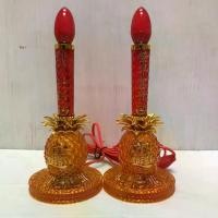 ราคา เชิงเทียน เชิงเทียนไฟฟ้า สับปะรด LED โคมไฟ ไหว้พระ ไหว้เจ้า สูง 9 นิ้ว สีแดง / เหลือง (1734580666465945082)