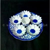 ราคา ❃ชุดข้าวพระ ชุด 6 ถ้วย กระเบื้อง ลาย สับปะรด♡ (1733950235486422782)