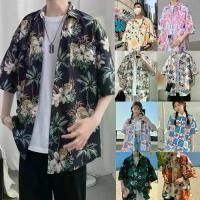 ราคา 【SGJ】M-2XL เสื้อฮาวายสีดำลายต้นปาล์ม+สับปะรด+ดอกไม้ สไตล์รีสอร์ท เหมาะสงกรานต์ TK (1734643638855632890)