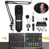ราคา พร้อมส่งจากไทย Recording Microphone, Condenser Microphone Bm800 V8/V8S, Recording Microphone, Sound Card with plete Recording Studio Equipment Set, Microphone Stand, Stable and R (1733503714606220539)