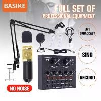 ราคา COD Basike Bm800 Microphone plete Set, V8 Recording Microphone with Recording Room Equipment, plete Set of Microphones, Singing Microphones, Condenser Microphones, Professional M (1733540725641020667)