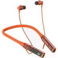 ราคา YOVONINE Neckband Bluetooth Headphones Led Digital Display Bluetooth Neckband Headset Sport waterproof Stereo Earphones (transparent) (1733854065555047930)