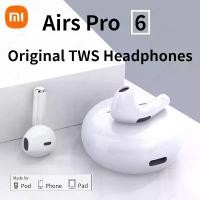 ราคา NEW Original Air Pro 6 TWS Wireless Headphones Fone Bluetooth Earphones Mic Pods In Ear Earbuds Earbuds sport Headset For Xiaomi (1734362097531913886)