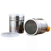 ราคา 1pc Stainless Steel Powder Sugar Shaker Duster with Lid - Fine Mesh for Even Sprinkling of Baking Soda, Cocoa, Cornstarch, Coffee, and Flour - Ideal for Home Kitchens & Restauran (1734546289239033697)
