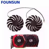 ราคา พัดลมคูลเลอร์การ์ดกราฟิก, 2 ชิ้น, PLD10010S12HH, DC12V, 0.40A, 4 พิน, สำหรับ MSI RX 470, 480, 570, 580, GTX 1080Ti, 1080, 1070, 1060, เกมมิ่ง, พัดลมระบายความร้อน (1730446476480317872)